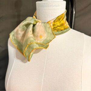 Scarves By Vera Neumann Japan Silk Lightweight Vintage Scarfs Sailboat Trees